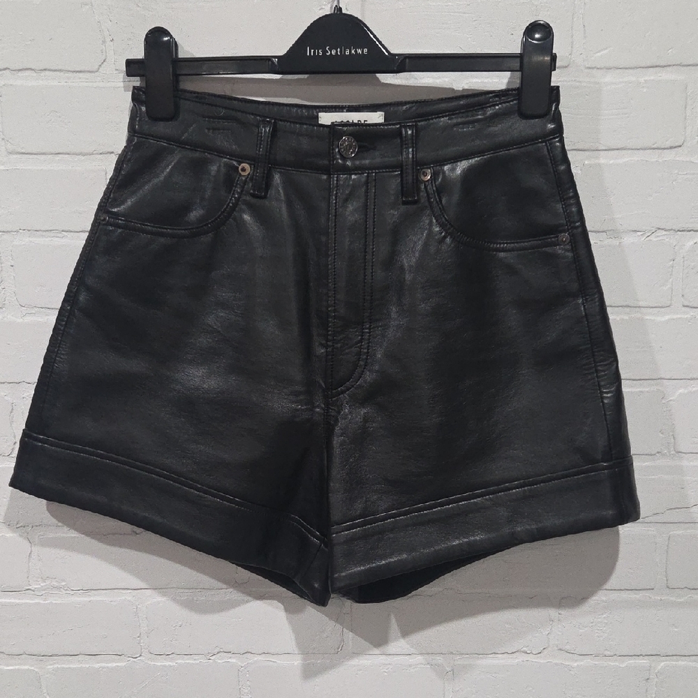 Agolde Faux Leather Shorts